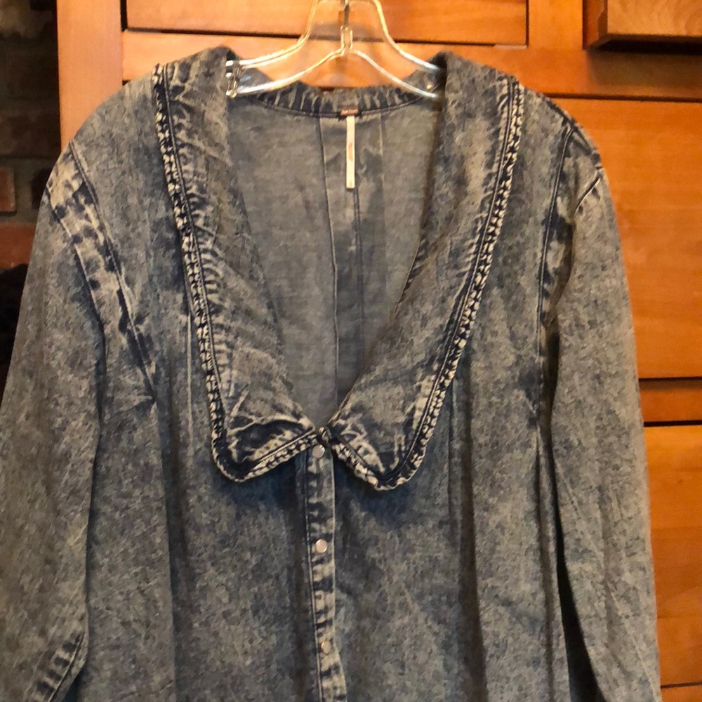 Free people denim shirt